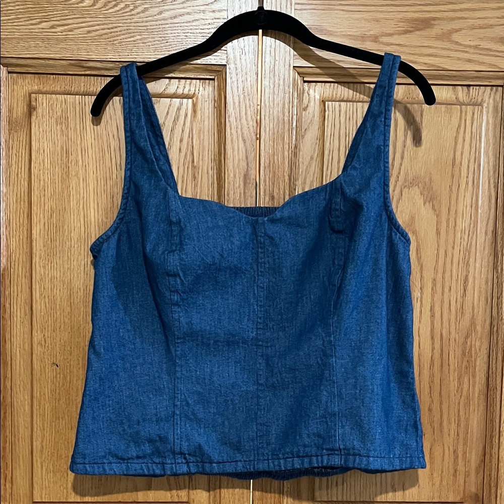 Old Navy Denim Blue Tank Top